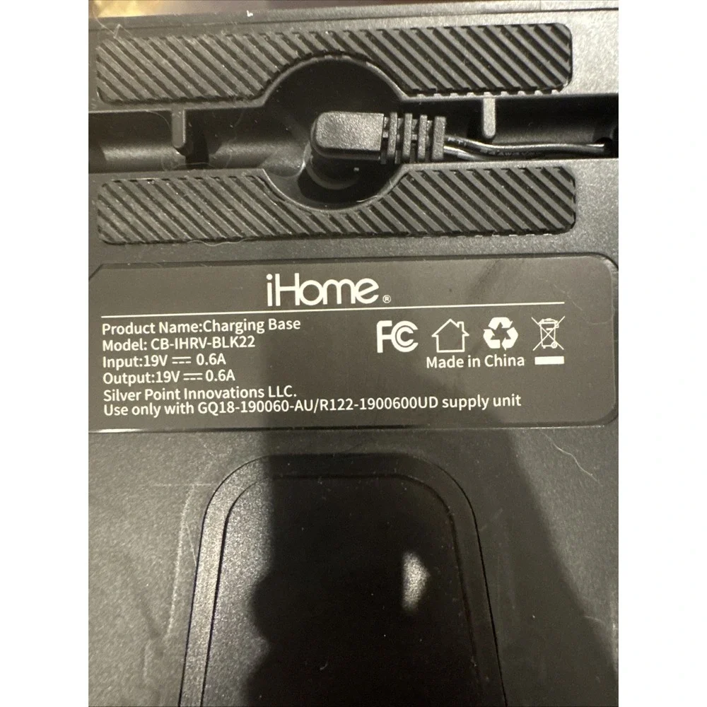iHome iHRV10 Vacuum Charging Dock Base GQ18-190060 Charger & Accessories